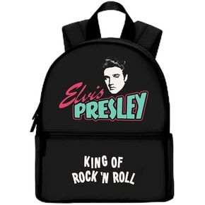 Elvis Presley Official Merch King of Rock 'N Roll, Black, Mini Backpack