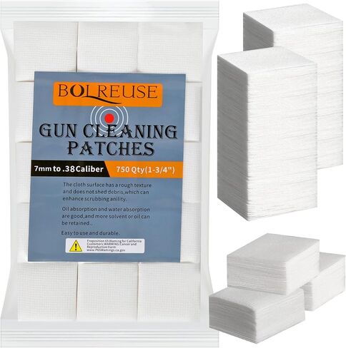 750Pcs Large Caliber Gun Cleaning Patches (45mmX45mm) for .308 Winchester and .30-06 Springfield - Non-Woven Fabric No Debris Residue in Saudi Arabia