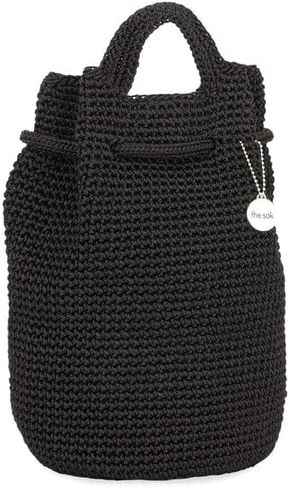 The Sak Small Dylan Backpack in Crochet, Adjustable Backstrap, Black in Saudi Arabia