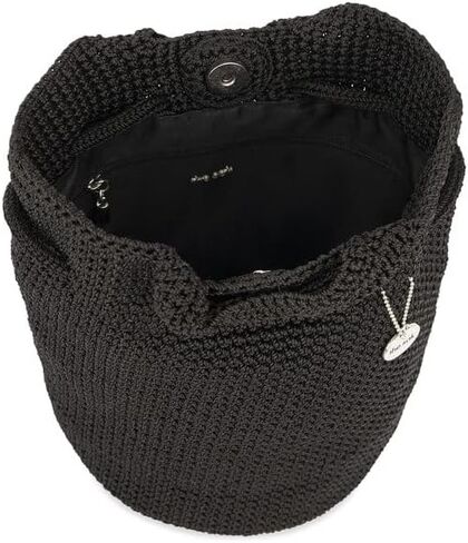 The Sak Small Dylan Backpack in Crochet, Adjustable Backstrap, Black in Saudi Arabia