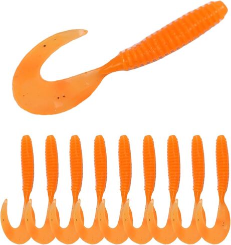 Grubs Soft Plastic Baits for Saltwater and Freshwater Fishing 10pcs, 2.7inch for Fishing Lures in Saudi Arabia