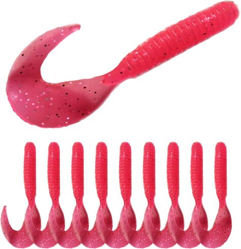 Grubs Soft Plastic Baits for Saltwater and Freshwater Fishing 10pcs, 2.7inch for Fishing Lures in Saudi Arabia
