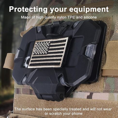 حامل هاتف Molle حامل هاتف تكتيكي عالمي لحامل اللوحة التكتيكية Molle Vest المرفقات المتوافقة مع الهواتف بحجم الشاشة 4.7 بوصة - 6.7 بوصة (أسمر) in Kuwait