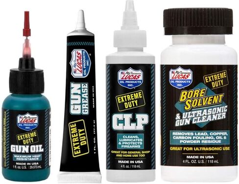 Lucas Oil Extreme Duty Gun 1oz إبرة مزيتة، 1oz شحم، 4oz CLP، 4oz Bore Solvent in Saudi Arabia
