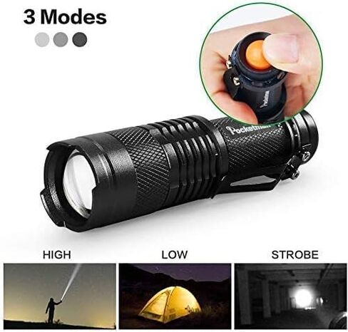 MODOAO Mini LED Flashlight Green/Red/Blue Light Light Torch 3 Light Modes Light for Camping, Hiking, Night Vision, Night Fishing，Night Ride (3 Pack-Green) in Saudi Arabia