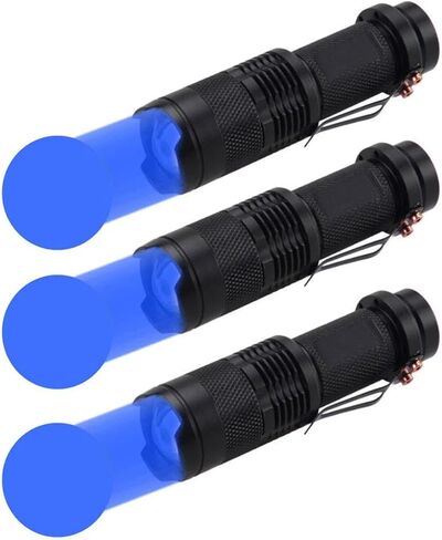 MODOAO Mini LED Flashlight Green/Red/Blue Light Light Torch 3 Light Modes Light for Camping, Hiking, Night Vision, Night Fishing，Night Ride (3 Pack-Green) in Saudi Arabia