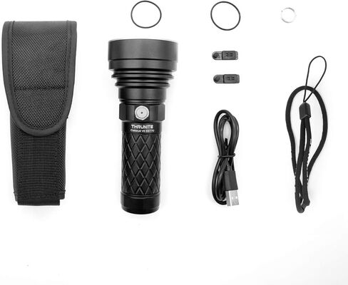 ThruNite Catapult V6 SST70 Flashlight, Max 756 Yard Throw 2836 Lumens LED USB C Rechargeable Flashlights Long Beam Distance Searchlight (Black, Cool White) in Kuwait