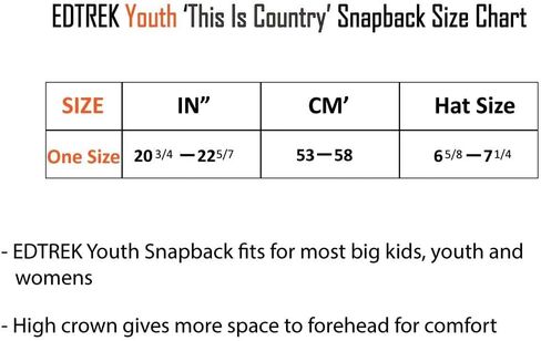 EDTREK Elite Youth Country Hat for Big Kids - Boys Snapback Hat with Flat Brim in Saudi Arabia