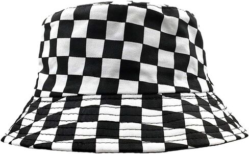Men Women Milk Cow Dairy Pattern Bucket Hat Black White Camping Hiking Fishing Outdoor Sun Boonie Cap in Saudi Arabia