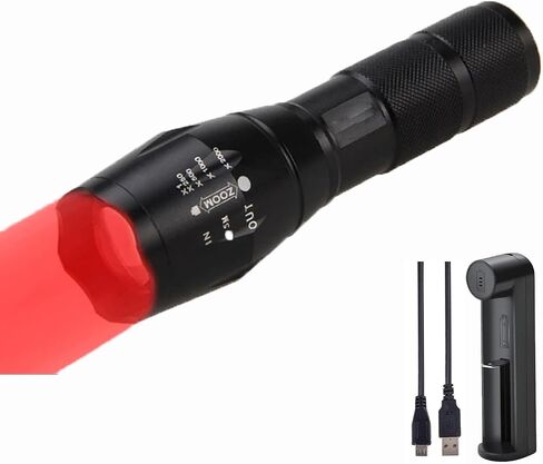 LUXJUMPER Green LED Flashlight One Mode Long Range Light LED Flashlights Super Bright Tactical Flashlight with Zoomable Waterproof Handheld Light for Hunting Coyote Varmint Predator Rifle in Saudi Arabia