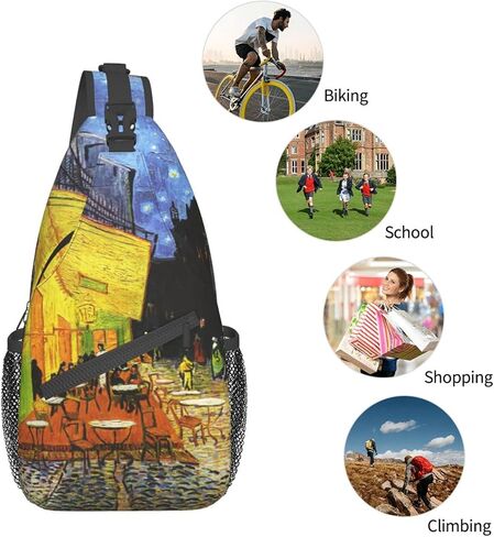 Sling Backpack Red White Polka Dot Multipurpose Crossbody Shoulder Bag Chest Daypack For Gym Travel Hiking One Size in Saudi Arabia
