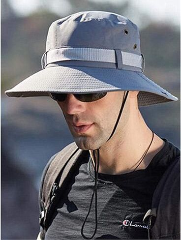 قبعة شمسية قابلة للطي للحماية من أشعة الشمس فوق البنفسجية ومقاومة للماء وقابلة للتنفس بحافة واسعة in Kuwait
