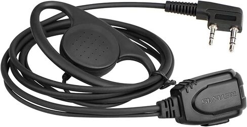 سماعة أذن Retevis Clear Walkie Talkie مع ميكروفون، خطاف أذن ناعم من النوع D، لـ RT22 RT21 H-777 RT68 RT22S RB29، متوافقة مع Baofeng UV-5R 888S pxton Walkie-talkie، سماعة أذن راديو ثنائية الاتجاه (حزمة واحدة) in Saudi Arabia