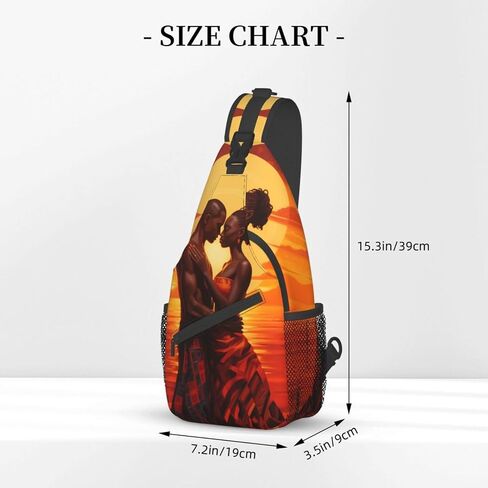 Sling bag for women crossbody chest bags Sling Backpack Travel Hiking Daypack for Women Men Shoulder Bag for Casual Sport Climbing Runners African American Afro Woman in Saudi Arabia