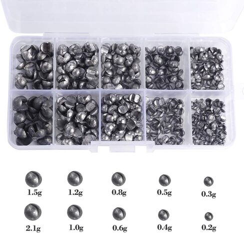 Split Shot Fishing Weights Kit,Fishing Weights Sinkers Kit,Round Split Shot Sinker,Removable Split Shot Sinkers in Saudi Arabia