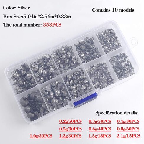 Split Shot Fishing Weights Kit,Fishing Weights Sinkers Kit,Round Split Shot Sinker,Removable Split Shot Sinkers in Saudi Arabia