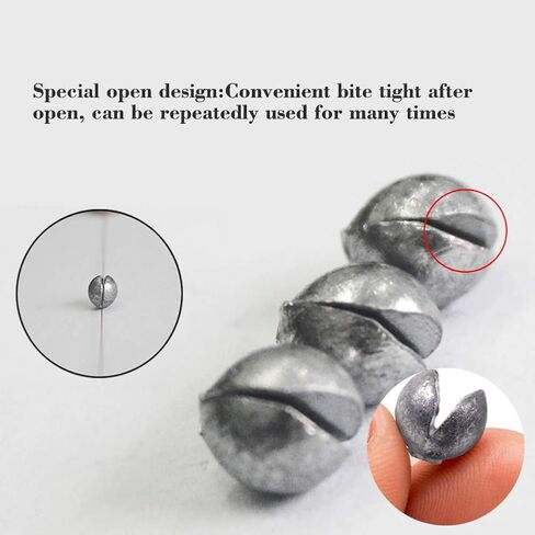 Split Shot Fishing Weights Kit,Fishing Weights Sinkers Kit,Round Split Shot Sinker,Removable Split Shot Sinkers in Saudi Arabia