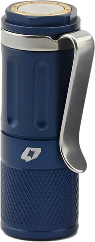 Foursevens Mini MKIII LED Pocket Flashlight with Clip, Magnetic Base, Rechargeable Flashlight, CRI 4000K @ 90+, 800-1.5 Lumen Range, EDC Flashlight, Midnight Blue (Type III Anodized 6061 Aluminum) in Saudi Arabia