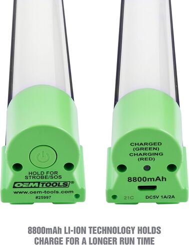 OEMTOOLS 24605 330 Lumen Multi-Use Li-ion Anywhere, Anytime with Our Portable, Rechargeable LED Shop Garage Work Light You’ll N, Green in Saudi Arabia
