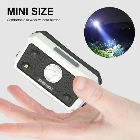 NAHT Rechargeable Headlamp for Adults, Super Bright LED Flashlight with Motion Sensor, Head Lights for Forehead, 5 Modes Lightweight Waterproof Headlight - Camping Gear, Running Headlight, 2-Pack in Saudi Arabia