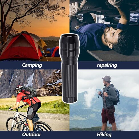 10 قطع 4.7 بوصة LED مصباح يدوي للطوارئ محمول باليد مجموعة مصابيح يدوية صغيرة معدنية ثقيلة مقاومة للماء مع 3 أوضاع بطاريات غير متضمنة للمنزل والحفلات والتخييم هدية انقطاع التيار الكهربائي لعيد الميلاد in Kuwait