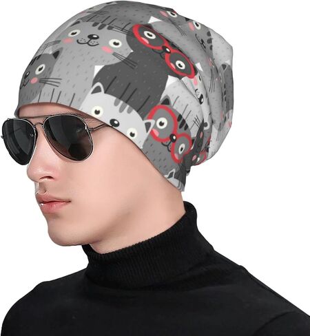 Beanie Chemo Hat Cancer Headwear Knitted Hats Baggy Slouchy Scarf Cap for Adults Women Men in Kuwait