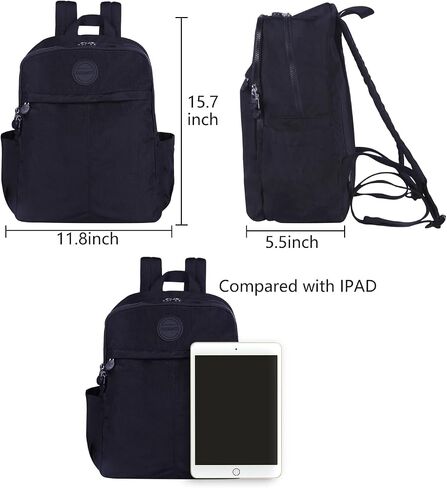 Black Classical Basic Backpack for Women Shopping Backpack Travel Backpack School Water Resistant Bookbag in Saudi Arabia