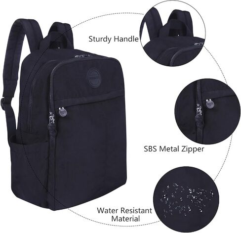 Black Classical Basic Backpack for Women Shopping Backpack Travel Backpack School Water Resistant Bookbag in Saudi Arabia