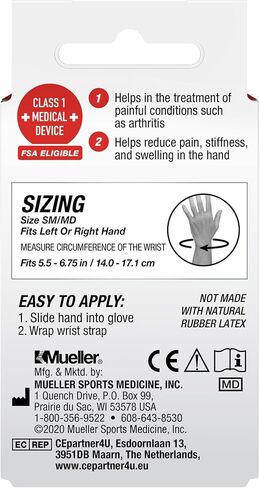 MUELLER Sports Medicine Reversible Compression Glove, for Men and Women in Saudi Arabia