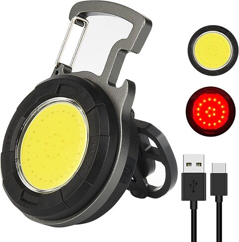 مصابيح LED صغيرة قطعة خبز، ضوء عمل سلسلة مفاتيح COB قابلة لإعادة الشحن، 4 أوضاع إضاءة سلسلة مفاتيح جيب محمولة مع قاعدة مغناطيسية للمشي، والتخييم، وإضاءة الطوارئ in Saudi Arabia