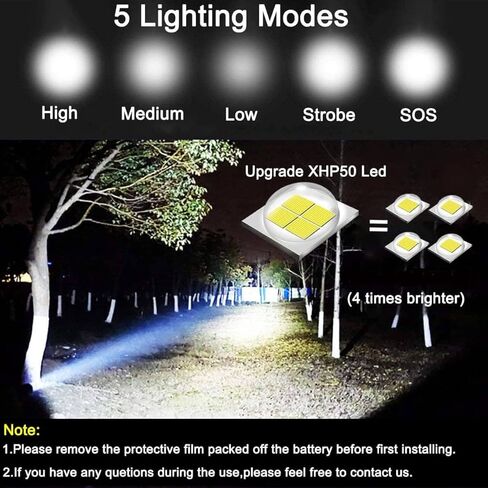 120000 لومن مصباح يدوي LED قابل لإعادة الشحن كشاف تكتيكي عالي الطاقة قابل للتكبير 5 أوضاع مقاوم للماء مصباح شعلة محمول للتخييم في الهواء الطلق في حالات الطوارئ in Kuwait