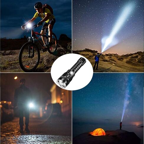 120000 لومن مصباح يدوي LED قابل لإعادة الشحن كشاف تكتيكي عالي الطاقة قابل للتكبير 5 أوضاع مقاوم للماء مصباح شعلة محمول للتخييم في الهواء الطلق في حالات الطوارئ in Kuwait