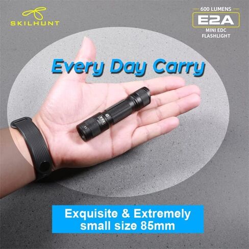 SKILHUNT EDC جيب سلسلة المفاتيح ضوء صغير، سوبر مشرق، مقاوم للماء، للتخييم المشي لمسافات طويلة مصباح يدوي صغير في حالات الطوارئ، E2A (برتقالي، High CRI BL-110C) in Saudi Arabia