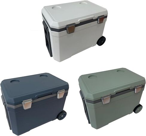48 Quart Camping Cooler，Portable Cooling Box，Suitable for BBQ, Camping, picnics, and Other Outdoor Activities in Saudi Arabia