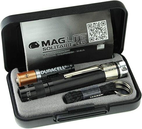 Maglite، مصباح يدوي LED من سلسلة Solitaire Spectrum، AAA، جسم أسود، ضوء LED أبيض in Saudi Arabia