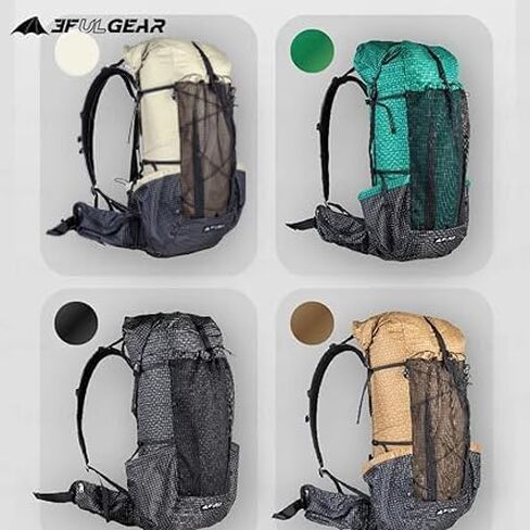 3F UL GEAR QiDian Pro UL 46+10L Backpack Outdoor Climbing Bag Camping Hiking Bags UHMWPE ultralight (beige) in Saudi Arabia