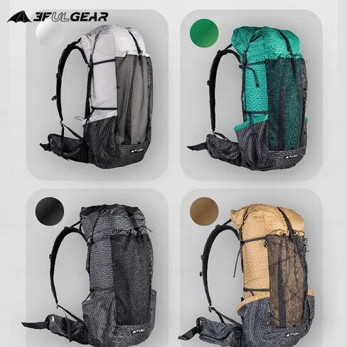 3F UL GEAR QiDian Pro UL 46+10L Backpack Outdoor Climbing Bag Camping Hiking Bags UHMWPE ultralight (beige) in Saudi Arabia