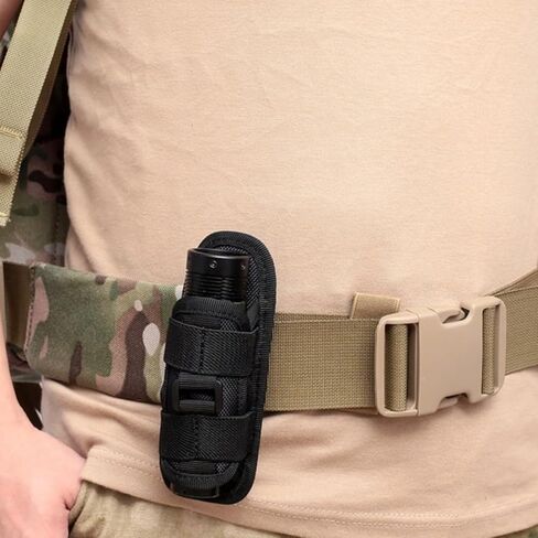 Tactical Flashlight Holster，Flashlight Holder Hunting Light Holder Torch Carry Case 360-Degree Flashlight Pouch Holster for Outdoor Hunting Camping Hiking in Saudi Arabia