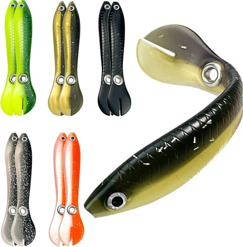 Soft Bionic Fishing Lure, Soft Plastic Fishing Lures, Bass Fishing Bait, Freshwater Top Water Saltwater Fishing Lures, Swim Baits for Bass Fishing, Bass Lures - 10 PCS, 7 CM in Saudi Arabia