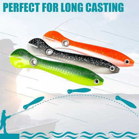 Soft Bionic Fishing Lure, Soft Plastic Fishing Lures, Bass Fishing Bait, Freshwater Top Water Saltwater Fishing Lures, Swim Baits for Bass Fishing, Bass Lures - 10 PCS, 7 CM in Saudi Arabia