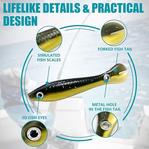 Soft Bionic Fishing Lure, Soft Plastic Fishing Lures, Bass Fishing Bait, Freshwater Top Water Saltwater Fishing Lures, Swim Baits for Bass Fishing, Bass Lures - 10 PCS, 7 CM in Saudi Arabia