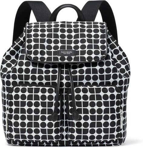 Kate Spade New York Noel Printed Fabric Backpack, Black Multi in Saudi Arabia