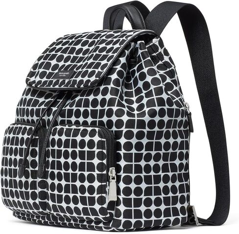 Kate Spade New York Noel Printed Fabric Backpack, Black Multi in Saudi Arabia