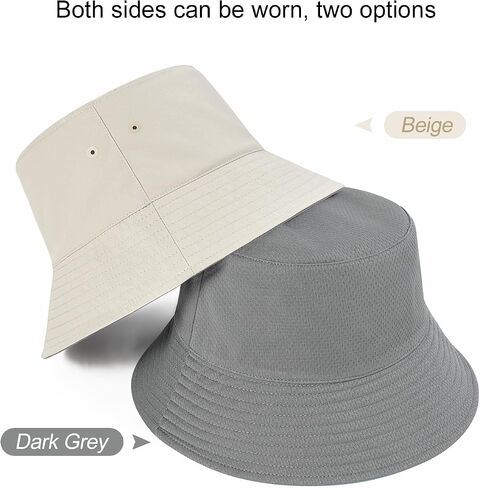VOBOOM Unisex Outdoor Bucket Hats Packable Sun Cap Reversible Travel Hat for Men, Women, Teens, Girls in Saudi Arabia