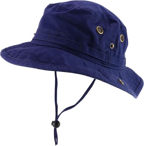 Cotton Twill Washed Bucket Hunting Hat with Chin Strap in Kuwait