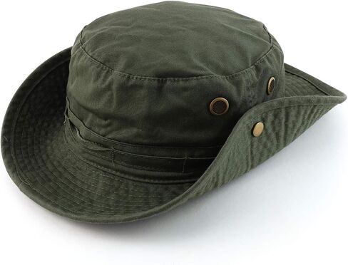 Cotton Twill Washed Bucket Hunting Hat with Chin Strap in Kuwait