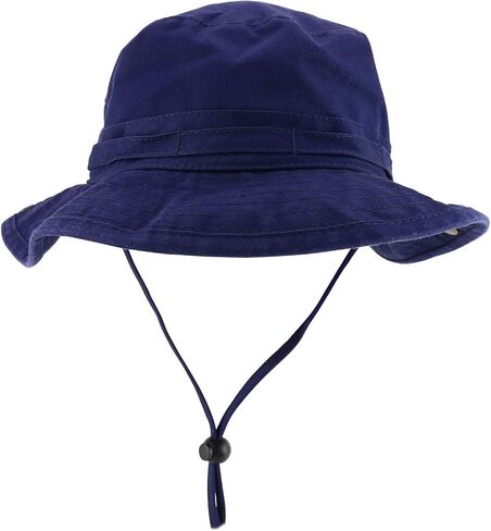 Cotton Twill Washed Bucket Hunting Hat with Chin Strap in Kuwait