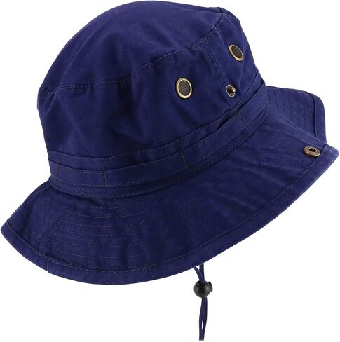Cotton Twill Washed Bucket Hunting Hat with Chin Strap in Kuwait