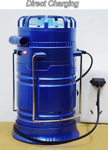 Camping Lantern with a Mini Fan,Portable Bright Solar Rechargeable Outdoor Flashlights Tent Light with USB Power Bank for Hiking,Hunting,Camping (Blue) in Saudi Arabia