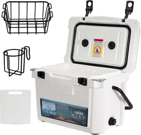 Insulated Portable Cooler with Heavy Duty Handles, Leak-Proof Outdoor Hard Cooler for Beach, Fishing, Camping, Tailgating, Sports in Saudi Arabia
